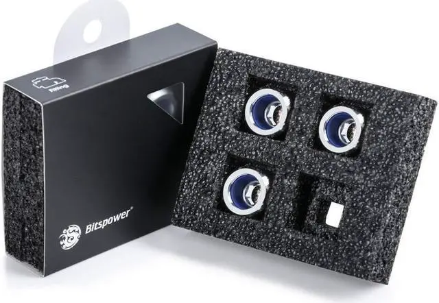 Main image of Bitspower G1/4" Silver Shining Advanced Multi-Link For OD 14MM (4PCS)