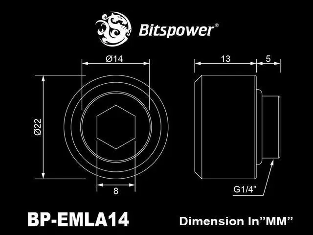 Alt view image 4 of 4 - Bitspower G1/4" Silver Shining Advanced Multi-Link For OD 14MM (4PCS)