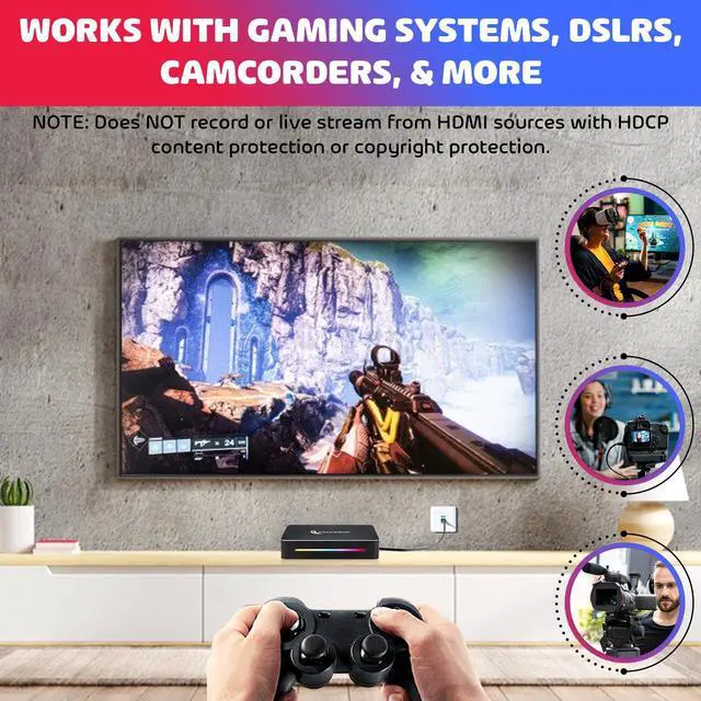 Alt view image 3 of 5 - ClearClick 4K HD Video Capture Box Extreme - Capture & Live Stream HD Video - True 4K60 Recording - HDMI Input & Pass Through - USB Plug & Play
