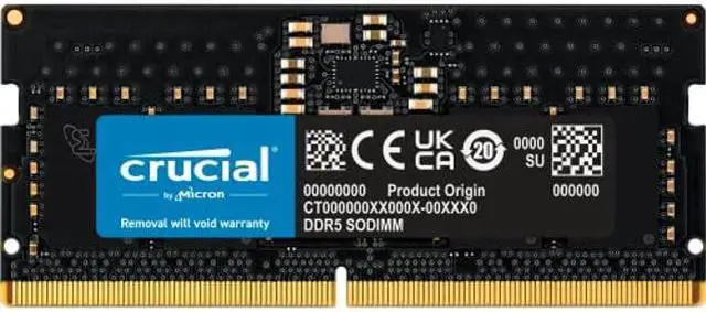 Main image of Crucial RAM 8GB DDR5 4800MHz CL40 Laptop Memory CT8G48C40S5