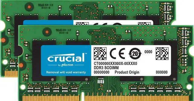 Main image of Crucial 16GB Kit (8GBx2) DDR3 1866 MT/s (PC3-14900) SODIMM 204-Pin Memory - CT2K102464BF186D