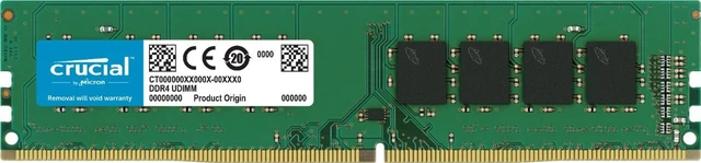 Main image of Crucial RAM 32GB DDR4 3200MHz CL22 (or 2933MHz or 2666MHz) Desktop Memory CT32G4DFD832A