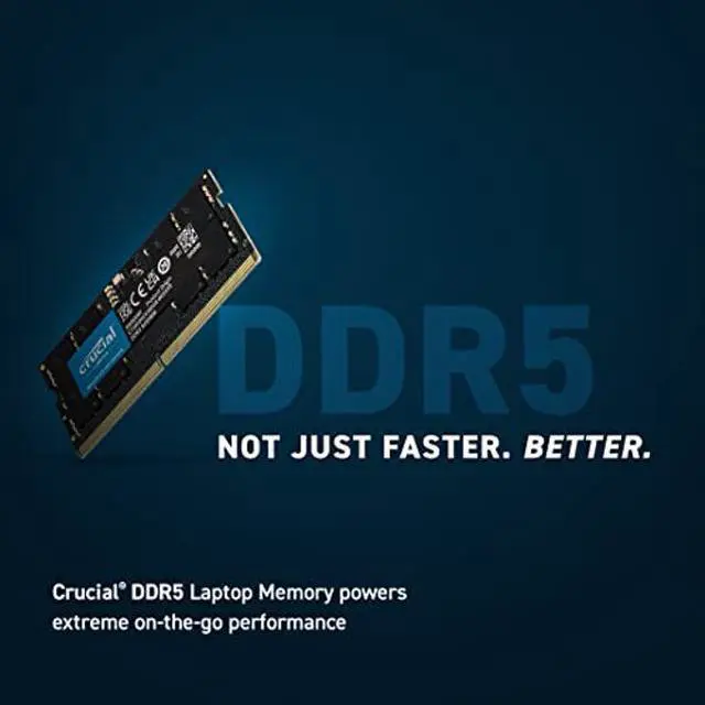 Alt view image 2 of 5 - Crucial RAM 32GB DDR5 5600MT/s (or 5200MT/s or 4800MT/s) Laptop Memory CT32G56C46S5