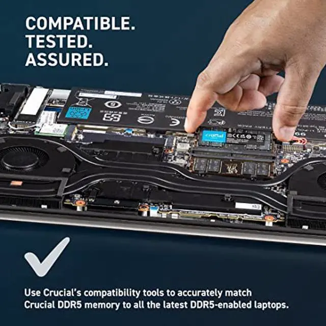 Alt view image 5 of 5 - Crucial RAM 32GB DDR5 5600MT/s (or 5200MT/s or 4800MT/s) Laptop Memory CT32G56C46S5