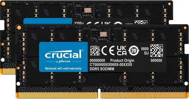 Crucial RAM 64GB Kit (2x32GB) DDR5 4800MT/s CL40 Laptop Memory