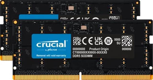 Crucial RAM 64GB Kit 2024 (2x32GB) DDR5 4800MHz CL40 Desktop Memory CT2K32G48C40U5