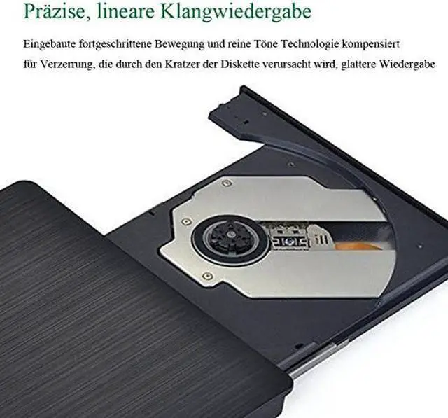 Alt view image 5 of 5 - External CD Drive CYD USB 3.0 Ultra Slim External DVD CD Drive CD DVD RW/DVD CD ROM Drive/Writer/Rewriter/USB CD Burner for High Speed Data Transfer for Laptop Desktop and Notebook