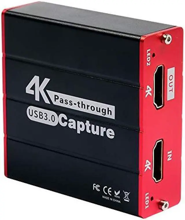 Main image of Mirabox USB3.0 4K HDMI Video Capture Card, 1080P 60FPS HD Game Capture Device Cam Link with HDMI Passthrough Work with Xbox PS5 PS4 Switch DSLR for OBS Twitch Live Streaming and Recording