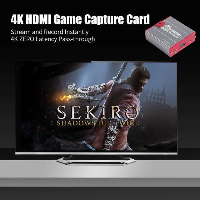 Alt view image 5 of 5 - Mirabox USB3.0 4K HDMI Video Capture Card, 1080P 60FPS HD Game Capture Device Cam Link with HDMI Passthrough Work with DSLR Xbox PS4 Switch for OBS Twitch Game Live Streaming and Recording