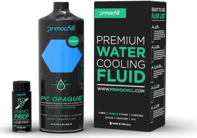 Alt view image 2 of 3 - PrimoChill Opaque Computer WaterCooling Fluid - Pre-Mix (32oz) - Cobalt