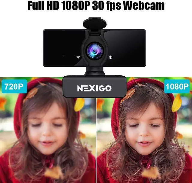 Alt view image 4 of 5 - NexiGo N660 1080P Business Webcam, Dual Microphone & Privacy Cover, USB FHD Web Computer Camera, Plug and Play, for Zoom/Skype/Teams/Webex, Laptop MAC PC Desktop