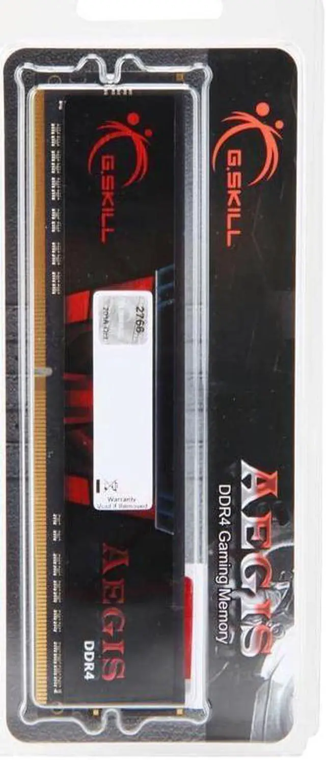 Alt view image 3 of 3 - G.SKILL AEGIS Series DDR4 RAM 16GB (1x16GB) 2666MT/s CL19-19-19-43 1.20V Desktop Computer Memory UDIMM (F4-2666C19S-16GIS)