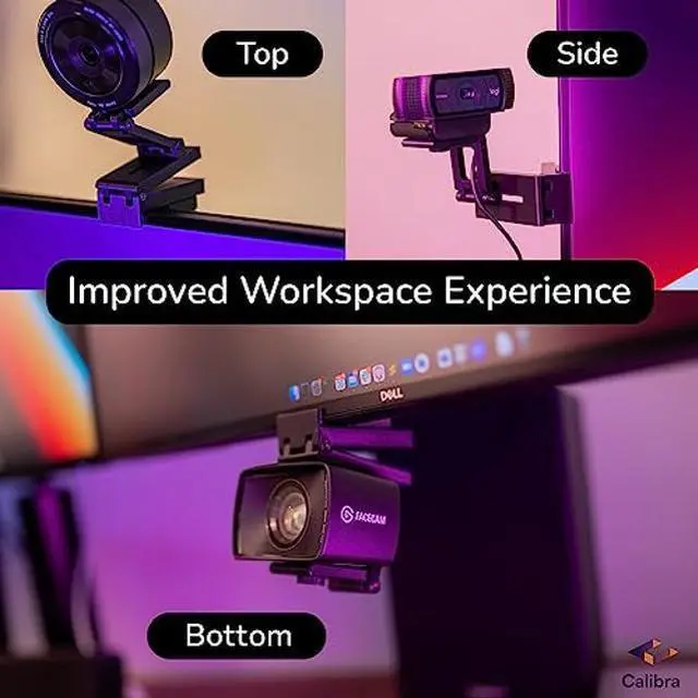 Alt view image 3 of 5 - Calibra Webcam Mount - Webcam Stand for Top of Monitor and Laptop Screen with Adjustable Arm for Logitech Brio 4K Logitech C920 C925e C960 C930e C930 C922x C922 and Any Webcam with 1/4 Thread