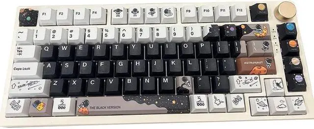 Alt view image 2 of 5 - Keycaps - Astronaut Theme, Cherry Height, 142 Keys, PBT Material, Opaque