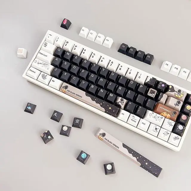 Alt view image 3 of 5 - Keycaps - Astronaut Theme, Cherry Height, 142 Keys, PBT Material, Opaque