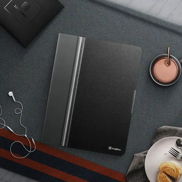 Alt view image 3 of 5 - KingBlanc for iPad Mini 7 (A17 Pro) Case, iPad Mini 7th/6th Generation Case (2024/2021 8.3-inch) with Pencil Holder, PU Leather Stand Cover, Auto Sleep/Wake, Multi-Angle for Viewing/Typing, Black