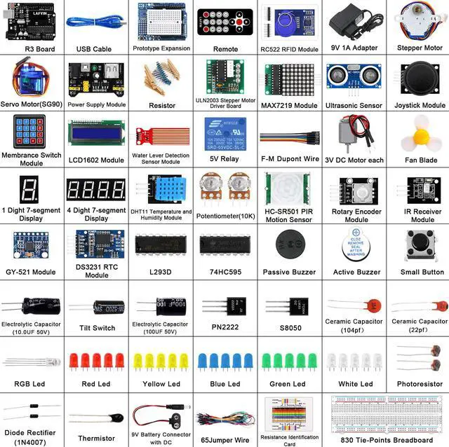 Alt view image 2 of 5 - LAFVIN Ultimate Starter kit with R3 Board Mega2560 Mega328 Nano Compatible with Arduino IDE with Tutorial