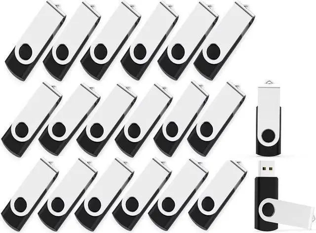 Main image of MAKACTUA USB Flash Drive 2G 20 Pack Bulk USB 2.0 Flash Drives Thumb Drive Swivel Memory Stick Jump Drive Pen Drive Zip Drive