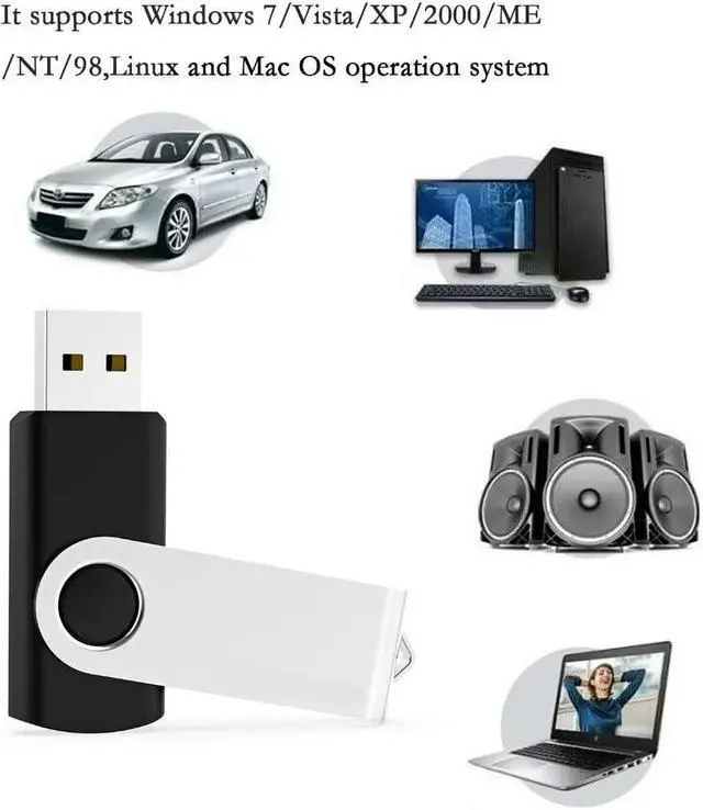 Alt view image 3 of 5 - MAKACTUA USB Flash Drive 2G 20 Pack Bulk USB 2.0 Flash Drives Thumb Drive Swivel Memory Stick Jump Drive Pen Drive Zip Drive