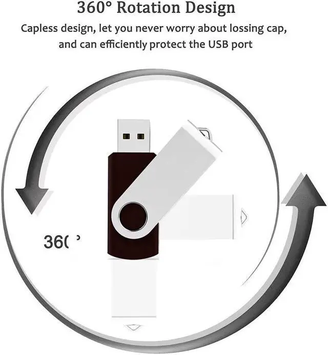 Alt view image 4 of 5 - MAKACTUA USB Flash Drive 2G 20 Pack Bulk USB 2.0 Flash Drives Thumb Drive Swivel Memory Stick Jump Drive Pen Drive Zip Drive