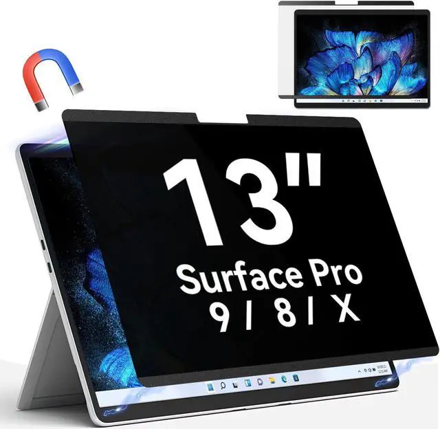 Main image of Magnetic Privacy Filter Compatible with Microsoft Surface Pro 10 (2024) / Pro 9 (2022) / Pro 8 (2021) / Pro X (2021, 2019), 13 Inch Removable Anti Spy Glare Blue Light Privacy Screen
