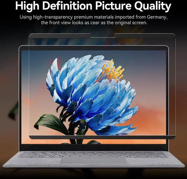 Alt view image 5 of 5 - Magnetic Privacy Filter Compatible with Microsoft Surface Pro 10 (2024) / Pro 9 (2022) / Pro 8 (2021) / Pro X (2021, 2019), 13 Inch Removable Anti Spy Glare Blue Light Privacy Screen