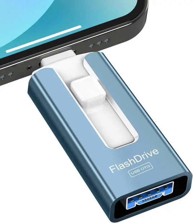 Main image of Sunany Flash Drive 512GB Thumb Drive USB Memory Stick High Speed External Storage USB Stick Photo Stick for Phone, Pad, Android, PC and More Devices (Blue)