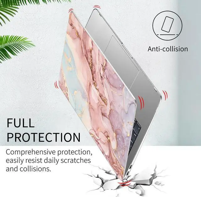 Alt view image 2 of 5 - Watbro Compatible with MacBook Air 13 Inch Laptop Case 2020 2019 2018 Release A2337 M1/A2179/A1932,Colorful Marble Case with Keyboard Cover Skin for MacBook Air 2020 with Touch ID