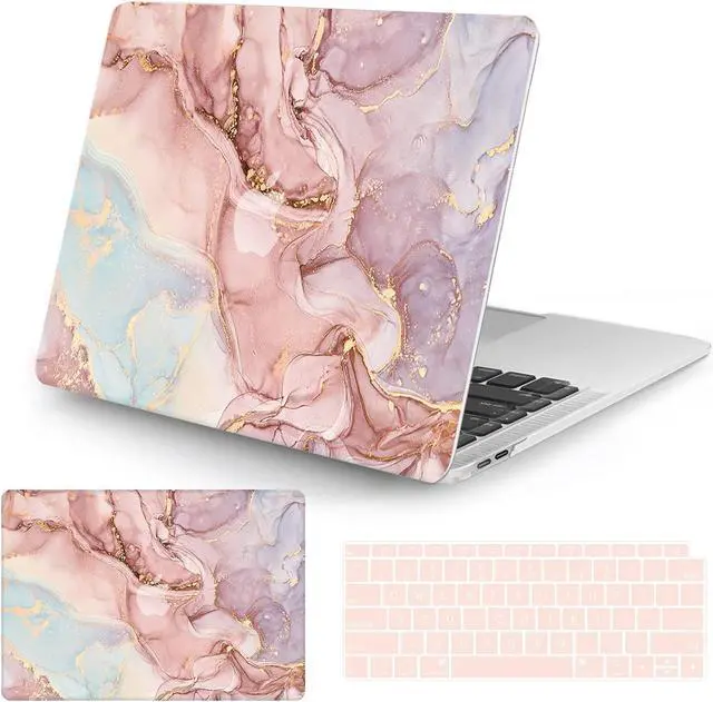 Main image of Watbro Compatible with MacBook Air 13 Inch Laptop Case 2020 2019 2018 Release A2337 M1/A2179/A1932,Colorful Marble Case with Keyboard Cover Skin for MacBook Air 2020 with Touch ID