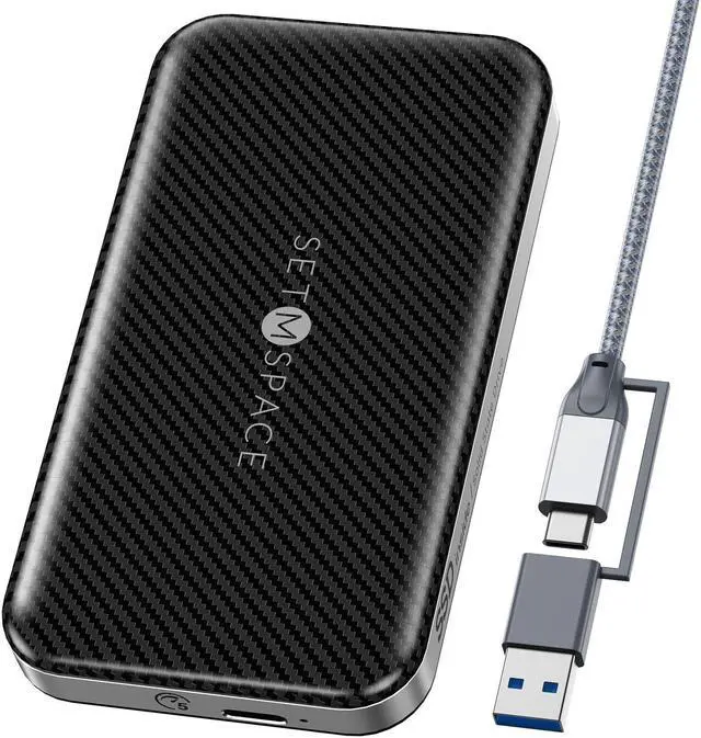 Main image of SETMSPACE External Hard Drive, External SSD 256G, Portable Hard Drive 5Gbps | 551MB/s, USB C Hard Drive for Storage and Backup, High-End Solid State External Hard Drive for Mac, Xbox [LP5-256G]