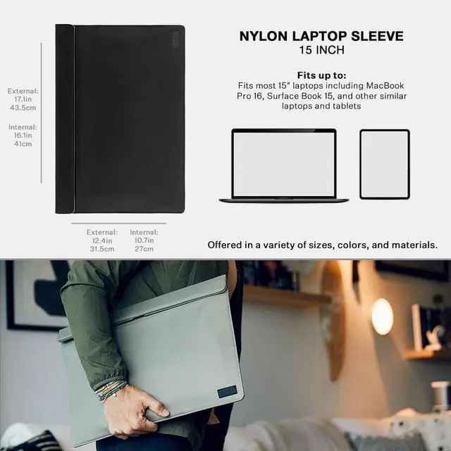 Alt view image 4 of 5 - SLNT Weatherproof Nylon Faraday Bag with Silent Pocket Technology - Signal Blocking Device Sleeve for 13 inch and 15 inch Laptops and Tablets, Provides Instant Protection (Black, 15 inch)