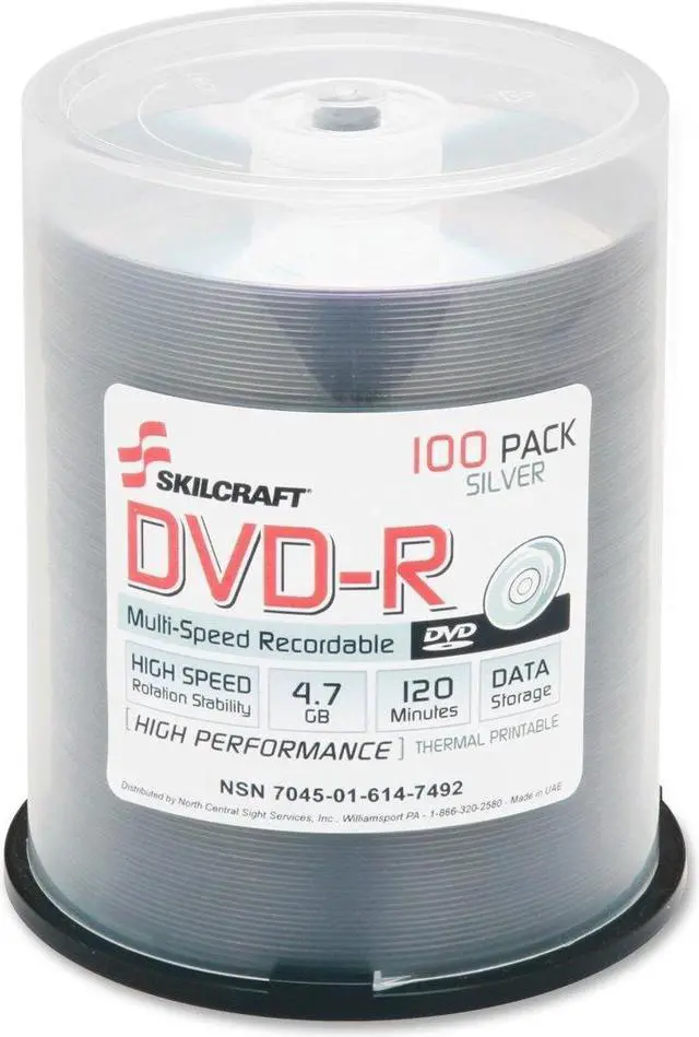 Main image of Skilcraft DISC,DVR,RECRDABL,100PK,SR
