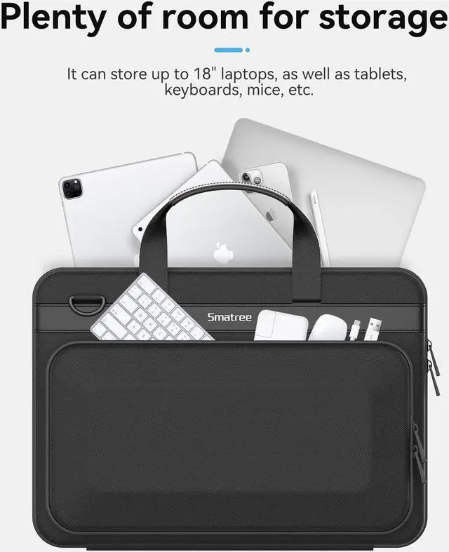 Alt view image 2 of 5 - Smatree 17-18inch Hard Case for 18inch Acer Predator Helios 18 Gaming Laptop, ASUS ROG Strix SCAR 18/Strix G18 Laptop, for 17.3inch Alienware m17 R5/MSI GT75 Titan,Protective Bag for MSI Gaming Laptop