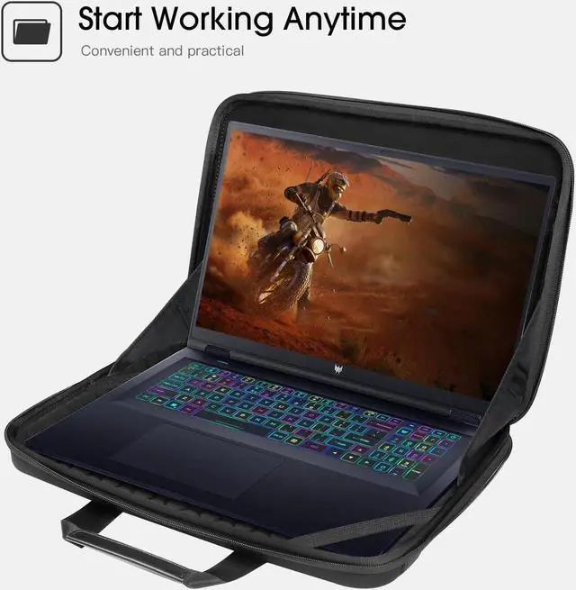 Alt view image 5 of 5 - Smatree 17-18inch Hard Case for 18inch Acer Predator Helios 18 Gaming Laptop, ASUS ROG Strix SCAR 18/Strix G18 Laptop, for 17.3inch Alienware m17 R5/MSI GT75 Titan,Protective Bag for MSI Gaming Laptop