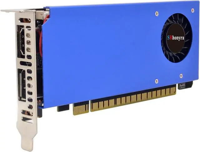 Main image of SRhonyra GTX 1050 4GB Low Profile Graphics Card GDDR5 128 Bit 2 Monitor Video Card HDMI 2.0 Display Port 1.4 PCI Express 3.0 x16 Bus Powered