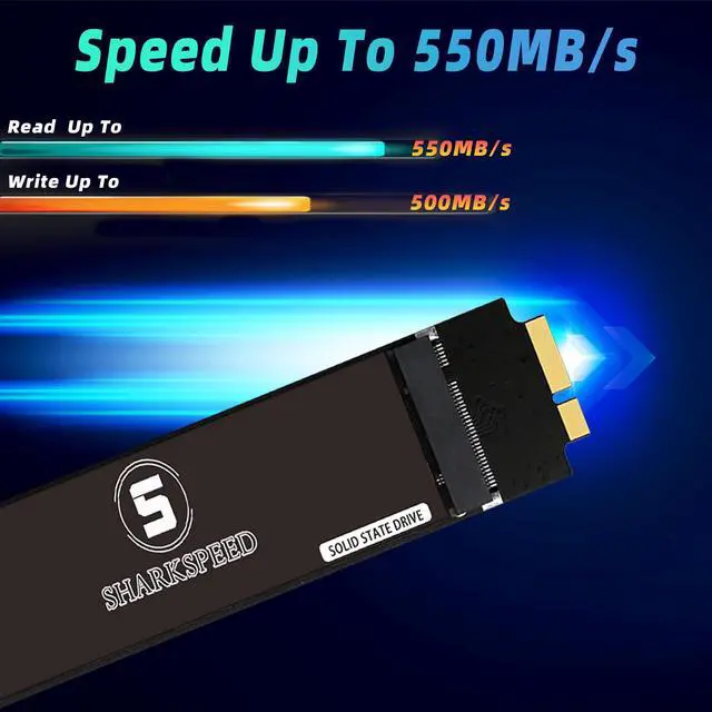 Alt view image 3 of 5 - SHARKSPEED SSD 256GB Upgrade for MacBook Air 2010-2011 A1369(EMC 2392/2469) A1370(EMC 2393/2471) (OS Pre-Installed)