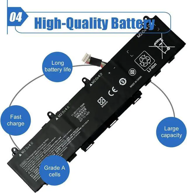 Alt view image 5 of 5 - Dentsing 53Wh CC03XL Laptop Battery Replacement for HP ZBook Firefly 14 G7 G8 EliteBook 830 835 840 845 G7 G8 Probook 635 Aero G7 G8 Series HSTNN-DB9Q L77608-2C1 L77608-421 L78555-005 CC03053XL-PL
