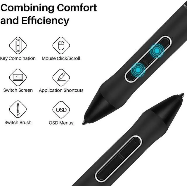 Alt view image 4 of 5 - HUION Battery-Free Stylus Digital Pen PW517 for Kamvas 13, Kamvas Pro 24 (4K), Kamvas 22 Plus, Kamvas Pro 13 (2.5K), Kamvas Pro 16 (2.5K), Kamvas 12, Kamvas 16(2021), KD200, G930L