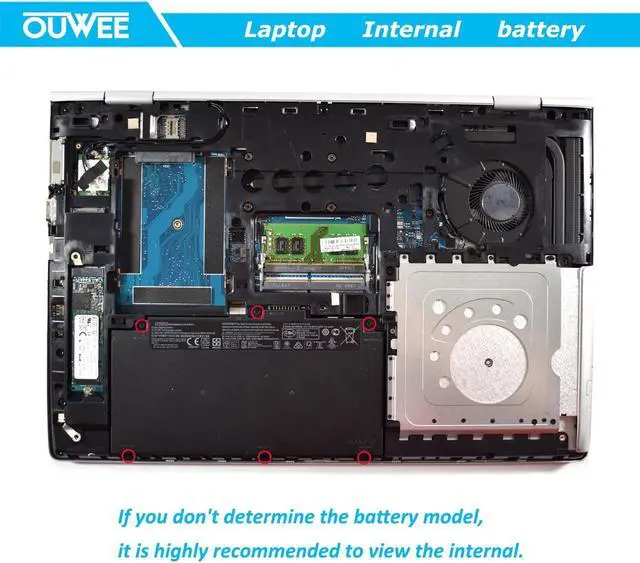 Alt view image 5 of 5 - OUWEE CD03XL Laptop Battery Compatible with HP ProBook 640 645 650 G4 G5 Series HSTNN-LB8F HSTNN-IB8B HSTNN-UB7K 931702-421 CDO3XL 931702-171 931702-541 931719-850 HSN-114C HSN-115C 11.4V 48Wh 4212mAh