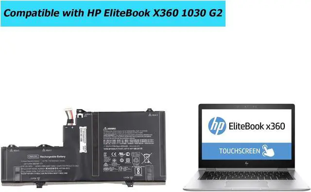 Alt view image 5 of 5 - Vvsialeek OM03XL Replacement Battery Compatible with HP EliteBook X360 1030 G2 HSTNN-IB70 863167-1B1 Series 11.55V 57Wh