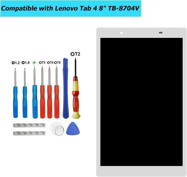 Alt view image 3 of 5 - Vvsialeek Replacement Tablet Screen Compatible with Lenovo Tab 4 8" TB-8704V 4 8" TB-8504F TB-8304F TB-8304F1 ZA2B0009US with Toolkit (White)