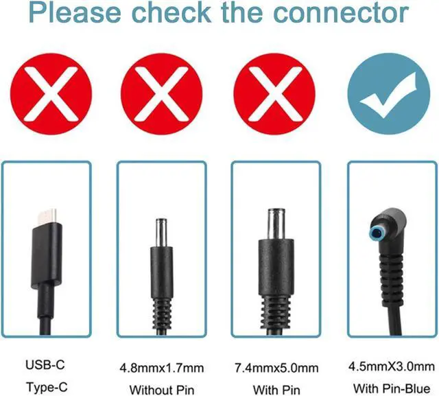 Alt view image 5 of 5 - 200W Laptop Charger 10.3A 19.5V for HP Omen Pavilion 15 16 17 Gaming Laptop, Zbook 15 17 ZBook Fury Create Studio Envy 15 2020 TPN-DA10 Gaming Laptop Power Adapter Supply