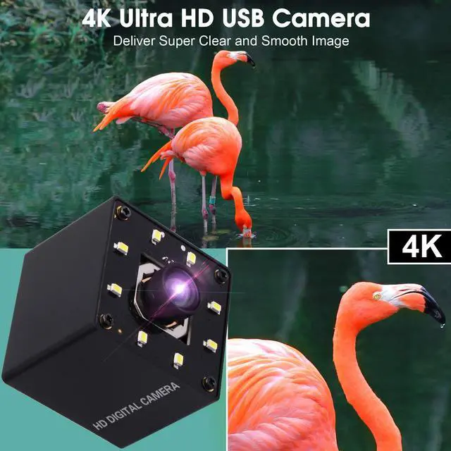 Alt view image 2 of 5 - SVPRO Webcam 4K Autofocus USB Camera 30fps UHD Computer Camera with Light,100 Degree Wide Angle Streaming Camera,Plug & Play Web Cam for Industrial Vision,Online Class,Video Conference,Support OTG