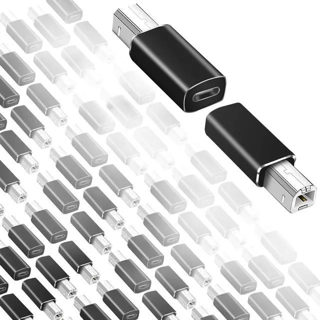 Main image of USB C Adapter 20 Pack USB B to USB C, Type C Female to USB Printer Male Adapter, Type C to Midi Convert Connector Support Data Sync Compatible with Scanner Brother HP Canon Lexmark Epson Dell Xerox