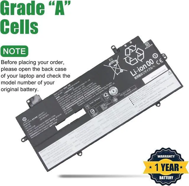 Alt view image 3 of 4 - JIAZIJIA L20C4P71 SB10T83217 5B10W13974 Laptop Battery Replacement for Lenovo ThinkPad X1 Carbon 9th 10th 11th Gen X1 Yoga 6th 7th 8th Gen Series L20M4P71 SB10T83216 L20D4P71 L20L4P71 15.44V 57Wh