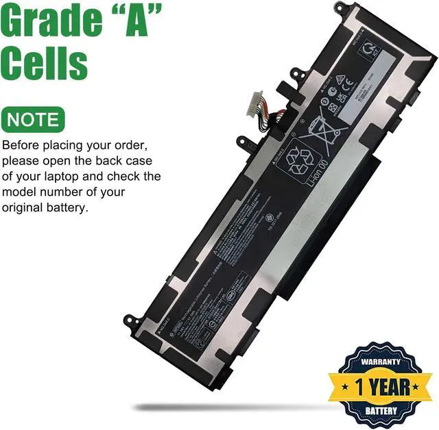 Alt view image 4 of 5 - JIAZIJIA WP03XL M73466-005 Laptop Battery Replacement for Hp EliteBook 830 835 840 845 860 865 G9 G10 X360 1040 G9 G10 ZBook Firefly 14 G9 G10 Series Notebook HSTNN-OB2J M64304-AC1 11.58V 51.3Wh