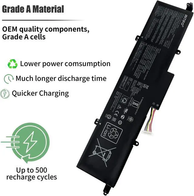 Alt view image 4 of 5 - INTIFO 76Wh C41N1908 Laptop Battery Compatible with Asus ROG Zephyrus G14 GA401 GA401I GA401IH GA401II GA401IU GA401IV GA401IV-BR9N6 GA401Q GA401QH GA401QM Notebook [15.4V 4940mAh 4-Cell]