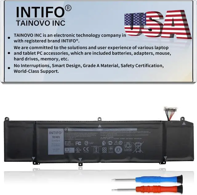 Main image of INTIFO 90Wh XRGXX Laptop Battery Compatible with Dell Alienware 2018 Year Orion M15 P79F M17 R1 P37E G5 5590 G7 7590 7790 Series Notebook 1F22N JJPFK 8622M HYWXJ K69WH 6YV0V [11.4V 90Wh 6-Cell]