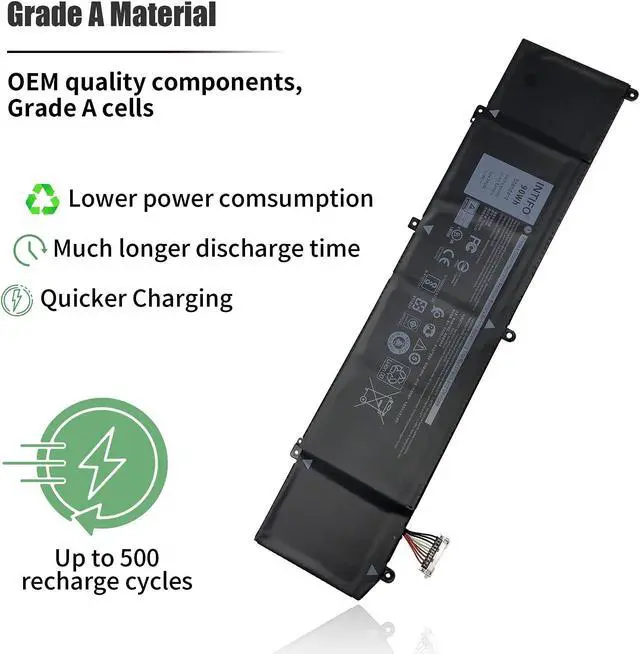 Alt view image 4 of 5 - INTIFO 90Wh XRGXX Laptop Battery Compatible with Dell Alienware 2018 Year Orion M15 P79F M17 R1 P37E G5 5590 G7 7590 7790 Series Notebook 1F22N JJPFK 8622M HYWXJ K69WH 6YV0V [11.4V 90Wh 6-Cell]