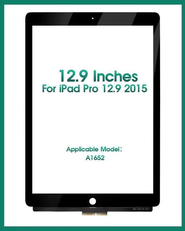 Alt view image 3 of 5 - Replacement for iPad Pro 12.9 1st A1584 A1652 Touch Screen Digitizer Glass with Repair Tools (Black)